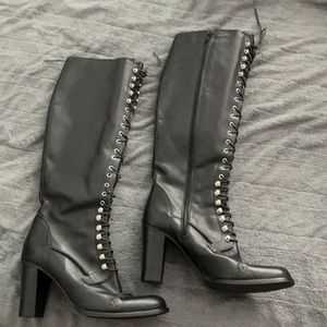 Charles David Italian Knee High Boots (9.5) Black.
